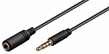 GOOBAY προέκταση καλωδίου ήχου 3.5mm 62481, 4 pin stereo, CU, 5m, μαύρο 62481