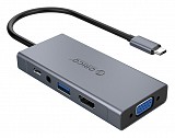 ORICO docking station MC-U501P, 5 θυρών, USB-C σύνδεση, 60W PD, 4K, γκρι MC-U501P-GY-BP