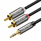 CABLETIME καλώδιο ήχου 3.5mm σε 2x RCA CT-P12G, 3m, μαύρο 5210131039335