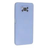 Bodycell Square Liquid Silicon Case Xiaomi Poco X3 NFC/X3 Pro Light Blue