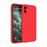 Bodycell Square Liquid Silicon Case iPhone 12  Red