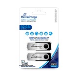 MediaRange USB flash drives, 32GB, Pack 2 (MR911-2)