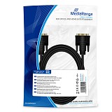  MediaRange DVI monitor connection, digital dual link, DVI plug (24+1)/DVI plug (24+1), 2.0m, black (MRCS129)