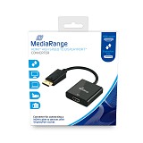  MediaRange HDMI High Speed to DisplayPort converter, gold-plated, HDMI socket/DP plug, 18 Gbit/s data transfer rate, 20cm, black (MRCS177)