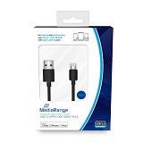  MediaRange Charge and sync, USB 2.0 to Apple Lightning? plug, 50cm, black (MRCS179)