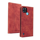 Bodycell Book Case Pu Leather Realme C21Y/C25Y Red