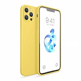 Bodycell Square Liquid Silicon Case iPhone 13 Pro Max Yellow