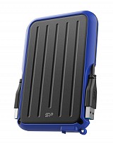 SILICON POWER εξωτερικός HDD Armor A66, 2TB, USB 3.2, μπλε SP020TBPHD66SS3B