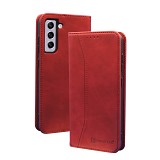 Bodycell Book Case Pu Leather Samsung S21 FE Red