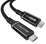 CABLETIME καλώδιο USB-C CT-USB4, 100W, 8K, 40Gbps, 1m, μαύρο 5210131052204