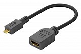 GOOBAY καλώδιο micro HDMI σε HDMI 58683, 4K/60Hz, 0.15m, μαύρο 58683