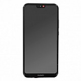 Huawei P20 Lite Lcd+Touch Screen+Frame Black GRADE A