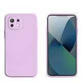 Bodycell Square Liquid Silicon Case Xiaomi Mi 11 Lite 4G/5G Light Violet