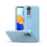 Bodycell Square Liquid Silicon Case Xiaomi Note 11 Pro Plus 5G Light Blue