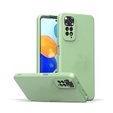 Bodycell Square Liquid Silicon Case Xiaomi Note 11 Pro Plus 5G Light Green