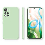 Bodycell Square Liquid Silicon Case Xiaomi Note 11T/Note 11s 5G/Poco M4 Pro 5G Light Green