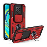 Bodycell Armor Slide Cover Case Xiaomi Note 9s Red