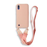 Bodycell Silicon Case με Λουρακι Samsung A10/M10 Pink