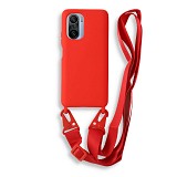 Bodycell Silicon Case με Λουρακι Xiaomi Mi 11i/Poco F3 Red