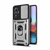 Bodycell Armor Slide Cover Case Xiaomi Note 10 Pro 4G Silver