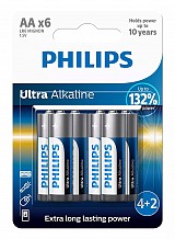 PHILIPS Ultra   LR6E6BP/10, AA LR6 1.5V, 6 LR6E6BP-10