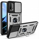 Bodycell Armor Slide Cover Case Xiaomi Poco M3/Note 9 4G Silver