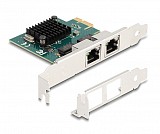 DELOCK   PCIe x1  2x RJ45 Gigabit 88205, 1000Mbps 88205