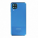 Samsung Galaxy A12 BatteryCover+Camera Lens Blue ORIGINAL