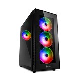 Sharkoon TG5 Pro RGB Gaming Midi Tower Computer Case Black (23356973) (SHR23356973)