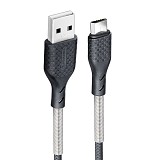 FORCELL Carbon cable USB to Micro 2,4A CB-03A black 1m