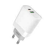 XO - L64 wall charger PD QC 3.0 20W 1x USB 1x USB-C white