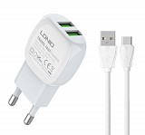 LDNIO   A2218   USB-C, 2x USB, 12W,  6933138691120