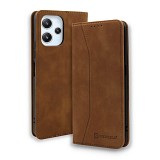 Bodycell Book Case Pu Leather Xiaomi Redmi 12 4G/5G Brown