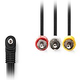    , Jack 3.5mm .   90 - 3x RCA ., 2.00m NEDIS CVGL22400BK20