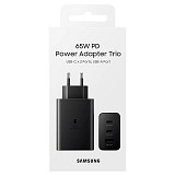 SAMSUNG - ORIGINAL Trio (2xUSB-C,1xUSB-A) 65W Travel Charger Black BLISTER