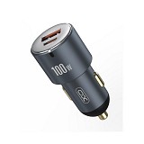 XO - CC47 CAR CHARGER 12V, 100W USB-A, USB-C, QC 3.0, PD3, Tarnish