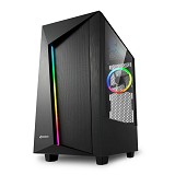 Sharkoon REV100 Gaming Midi Tower       RGB   (REV100) (SHRREV100)