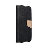 SAMSUNG S921B Galaxy S24 - ΘΗΚΗ NETONE FANCY DIARY BOOK STYLE ΠΟΡΤΟΦΟΛΙ ΜΑΥΡΗ - ΧΡΥΣΗ