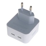 USB TRAVEL CHARGER 35W DUAL Type-C WHITE UNIVERSAL