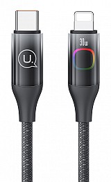 USAMS καλώδιο Lightning σε USB-C US-SJ638, 30W PD, 1.2m, μαύρο SJ638USB01