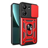 Bodycell Armor Slide Cover Case Xiaomi Redmi 13C 4G/Poco C65 Red