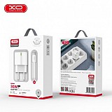 XO CE06 PD Type-C Wall Adapter 30W+Type-C/Lightning Cable White