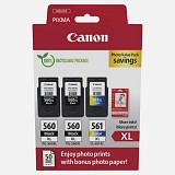 Canon  Inkjet PG-560XLx2/CL-561XL Ph.Val.Pk (3712C012) (CANCL-561XLPMP)