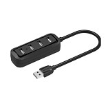 VENTION 4-Ports USB 2.0 Hub 1M Black (VAS-J43-B100) (VENVAS-J43-B100)