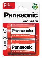 PANASONIC  Zinc Carbon, D/R20, 1.5V, 2 5410853032779