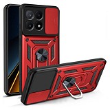 Bodycell Armor Slide Cover Case Xiaomi Poco X6 Pro 5G Red