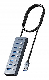 CABLETIME USB hub CT-HUBU7-AG, 7x , 5Gbps, USB , 1m,  CT-HUBU7-AG