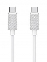 USAMS καλώδιο USB-C σε USB-C US-SJ691, 60W, 480Mbps, 1m, λευκό SJ691USB02