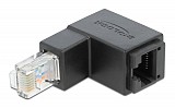 DELOCK αντάπτορας RJ45 86423, CAT 6 UTP, γωνιακός 90°, μαύρος 86423