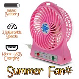 USB Summer Fan Pink 1218.262